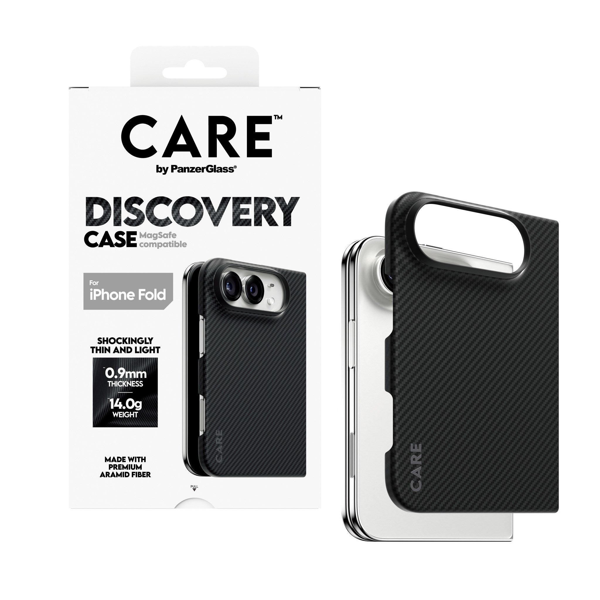 CARE™ by PanzerGlass® Discovery Case Sort & Grå m. MagSafe iPhone 2026 Fold